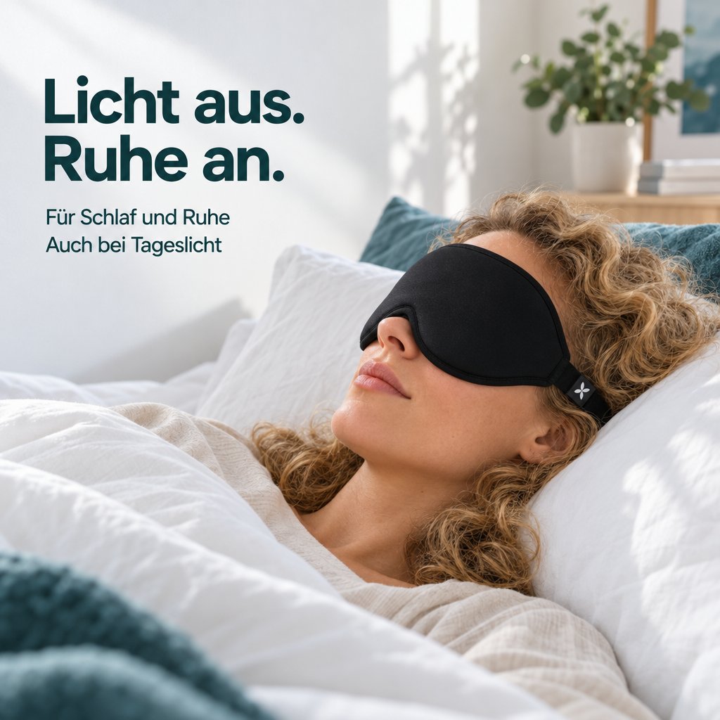 Schlafmaske Deluxe – Licht abschirmen · Ruhe am Tag